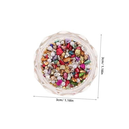 SHERCHPRY 10 Kartons Nageldekor Mini Nail Art Charms Irreguläre Schmucksteine Flache Rhinestones Mini Perlen Nail Art Zubehör für Maniküre Kreative von SHERCHPRY