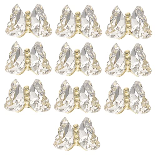 SHERCHPRY 10 Stück Nagel Charms Schmetterlinge Nail Art Zubehör für Maniküre für und Besondere Anlässe von SHERCHPRY