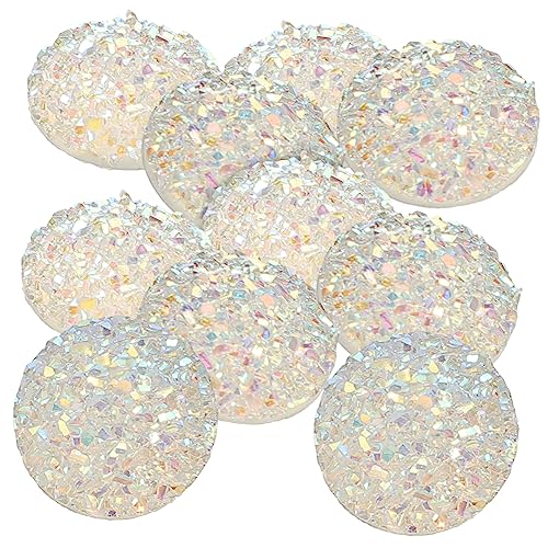 SHERCHPRY 100 Stück Flatback Harzstrasssteine für Diy Bastelarbeiten Runde Glitzernde Applikationen für Kleidung Taschen Karten und Mehr von SHERCHPRY