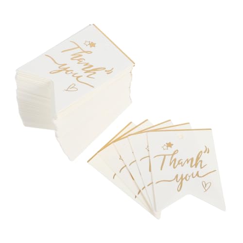 SHERCHPRY 100 Stück Geschenkverpackungsanhänger Stichworte gießen Du Schlüssel Geld Hängeetiketten für Dankeskarten Danke Tags Babyparty Runde Geschenkanhänger Papier Weiß von SHERCHPRY