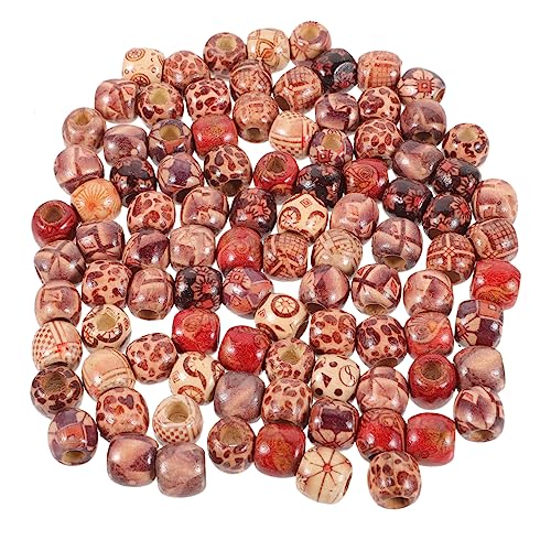 SHERCHPRY 100 Stück Holzperlen für Zöpfe Dreadlock Zubehör Haarschmuck für Kreative Flechtfrisuren Leicht und Angenehm für Diy Projekte und Tägliche Nutzung von SHERCHPRY
