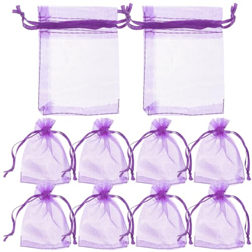 SHERCHPRY 100 Stück Kleine Lavendelsäckchen Leinen-Lavendel-Leerbeutel Lavendelmuster-Säckchen Leere Lavendelsäckchen Für Zuhause Autozubehör (Dunkelviolett) von SHERCHPRY