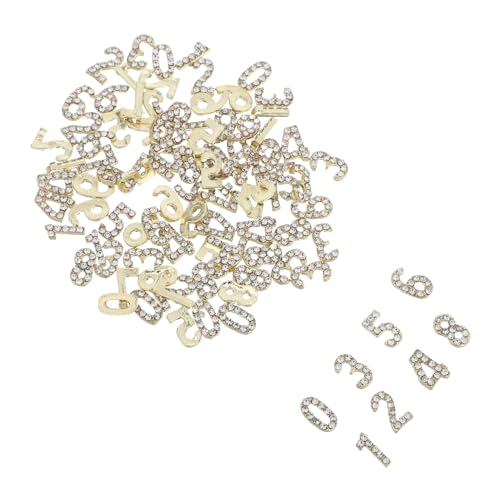 SHERCHPRY 100 Stück Teiliges Nail Art mit Funkelnden Zahlen-strasssteinen Flache Rückseite DIY Maniküre Schmuck für Mädchen Einfach Anzuwenden Glänzende Nageldekorationen für Einzigartige von SHERCHPRY