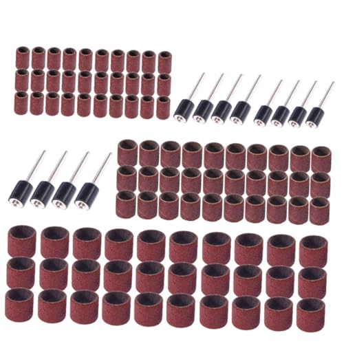 SHERCHPRY 102 Stück Teiliges Schleifbänder set für Nagelfräser mit Schleifkörpern und Dorn Kompatibel mit Allen Rotierenden Werkzeugen Geeignet für Gravur Schleifen und von SHERCHPRY