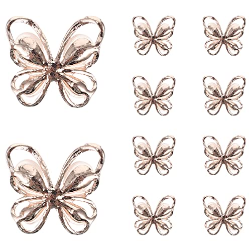 SHERCHPRY 10Stücke Nagelkunst Ornamente Hohlschmetterlinge Roségold DIY Fingernagelzubehör für Stilvolle Maniküre und Besondere Anlässe Einfach Anzuwenden für Zuhause SHERCHPRY 10Stücke Nagelkunst Ornamente Hohlschmetterlinge Roségold DIY Fingernagelzubehör für Stilvolle Maniküre und Besondere Anlässe Einfach Anzuwenden für Zuhause von SHERCHPRY