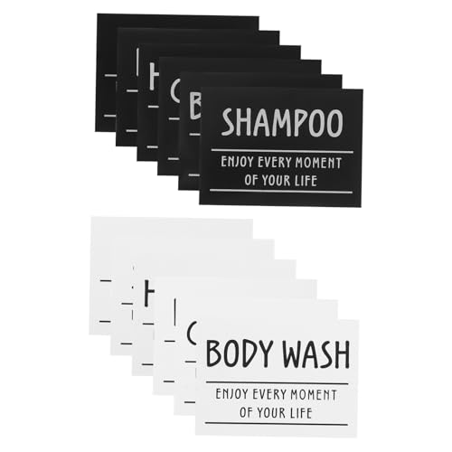SHERCHPRY 12 Badezimmer Etikettenaufkleber Vorgedruckt Wasserdicht Für Dusche Shampoo Badezimmer Etiketten Für Flaschen Behälteraufkleber Waschseife Und Lotion Etiketten Für SHERCHPRY 12 Badezimmer Etikettenaufkleber Vorgedruckt Wasserdicht Für Dusche Shampoo Badezimmer Etiketten Für Flaschen Behälteraufkleber Waschseife Und Lotion Etiketten Für von SHERCHPRY