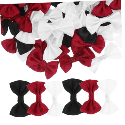 SHERCHPRY 120 Stück Fliege Band selbst Bastelbögen Minibögen zum Basteln Weihnachten Handwerk Mini-Schleife aus Satinband Beulenbögen Schleifen drehen Mini Schleife Polyester von SHERCHPRY
