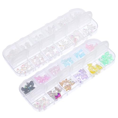 SHERCHPRY 120 Stück Teiliges Nagelkunst Set mit Acryl Resin Charms Inklusive Holografische Bären und Transparente Schleifen für Diy Nail Art Dekoration und Salon Designs SHERCHPRY 120 Stück Teiliges Nagelkunst Set mit Acryl Resin Charms Inklusive Holografische Bären und Transparente Schleifen für Diy Nail Art Dekoration und Salon Designs von SHERCHPRY