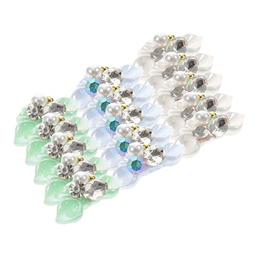 SHERCHPRY 15 Stück Teiliges Blüten Nagelschmuck Nagel Dekorationen aus Harz mit Perlen und Strass für Diy Maniküre und Nagelkunst Zuhause Salon SHERCHPRY 15 Stück Teiliges Blüten Nagelschmuck Nagel Dekorationen aus Harz mit Perlen und Strass für Diy Maniküre und Nagelkunst Zuhause Salon von SHERCHPRY