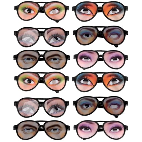SHERCHPRY 16 Stk Lustige Brille Bulk-spielzeug Für Kinder Ausgefallene Partybrillen Bulk-sonnenbrillen Für Kinder Männlich Weiblich Halloween Streich Kleidung Erwachsener Männer Und Frauen von SHERCHPRY