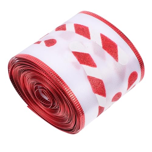 SHERCHPRY 1Rolle Weihnachtliches Geschenkband Dekoratives Band Für Weihnachtsgeschenke Partydekoration Und Bastelprojekte Hochwertiges Langlebiges Material Festlichem Design von SHERCHPRY