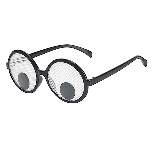 SHERCHPRY 1Stk alles zum geburtstag türbanner Rubbelkarten selber machen schnapsgläser kreative Partybrille Brille mit rundem Gestell niedlich Augenbinde Augapfel von SHERCHPRY
