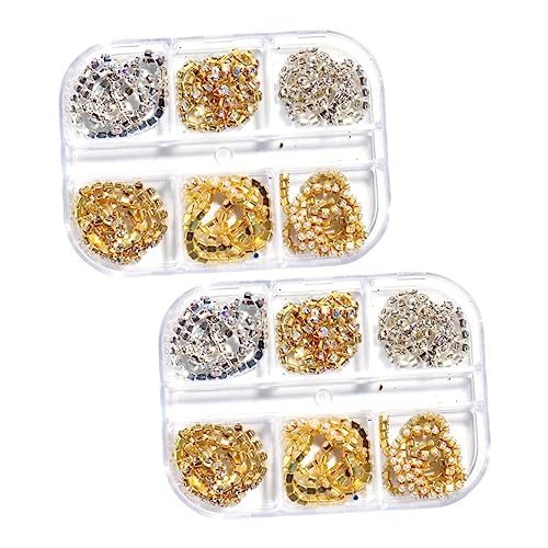 SHERCHPRY 2 Boxen Nail Art Ketten Boxen Glänzende Maniküre Charms für Kreative Nageldesigns Einfache Anwendung für Besondere Anlässe und Diy Schmuckgestaltung SHERCHPRY 2 Boxen Nail Art Ketten Boxen Glänzende Maniküre Charms für Kreative Nageldesigns Einfache Anwendung für Besondere Anlässe und Diy Schmuckgestaltung von SHERCHPRY