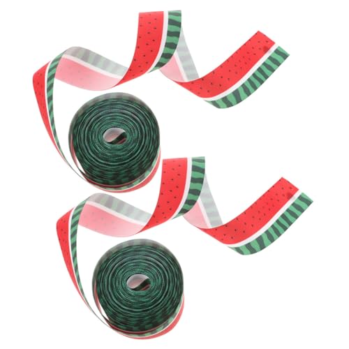 SHERCHPRY 2 Rollen Gurtband Mit Wassermelonenmuster Geschenkband Wassermelonenband Für Kränze Ripsband Für Schleifen Wassermelonen Motivband Wassermelonenband Für Geschenke Polyester SHERCHPRY 2 Rollen Gurtband Mit Wassermelonenmuster Geschenkband Wassermelonenband Für Kränze Ripsband Für Schleifen Wassermelonen Motivband Wassermelonenband Für Geschenke Polyester von SHERCHPRY