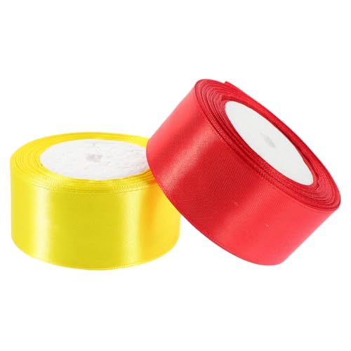 SHERCHPRY 2 Rollen Satinbänder Dekorative Verpackungsbänder für Geschenkverpackungen Diy Projekte und Geburtstagsdekorationen von SHERCHPRY