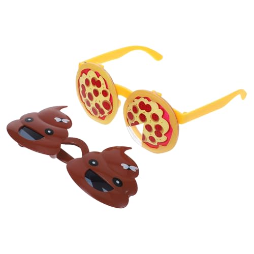 SHERCHPRY 2 Stück Lustige Partybrillen PC Material Kreative Kostümbrillen Pizza und Kackhaufen Design Komfortabel für Geburtstage Karneval und Themenpartys Witzige Foto Requisiten SHERCHPRY 2 Stück Lustige Partybrillen PC Material Kreative Kostümbrillen Pizza und Kackhaufen Design Komfortabel für Geburtstage Karneval und Themenpartys Witzige Foto Requisiten von SHERCHPRY