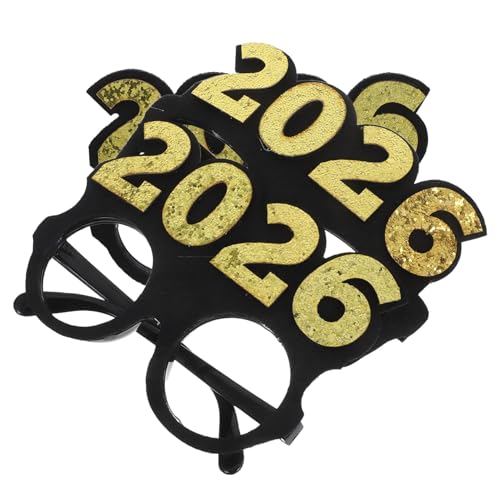 SHERCHPRY 2 Stück Teiliges Year S Partybrille mit Schwarzer und Goldener Glitzerverzierung Leichte Festivalbrille als Fotorequisite und Kostümaccessoire für Silvesterfeiern SHERCHPRY 2 Stück Teiliges Year S Partybrille mit Schwarzer und Goldener Glitzerverzierung Leichte Festivalbrille als Fotorequisite und Kostümaccessoire für Silvesterfeiern von SHERCHPRY