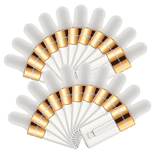 SHERCHPRY 20 Stück Glas Pipettenflaschen Transparent Nachfüllbare Tropfflaschen für Ätherische Öle Duftöle Parfüm Aromatherapie Tragbare Reisegröße Präzise Dosierung Langlebig und Sicher SHERCHPRY 20 Stück Glas Pipettenflaschen Transparent Nachfüllbare Tropfflaschen für Ätherische Öle Duftöle Parfüm Aromatherapie Tragbare Reisegröße Präzise Dosierung Langlebig und Sicher von SHERCHPRY