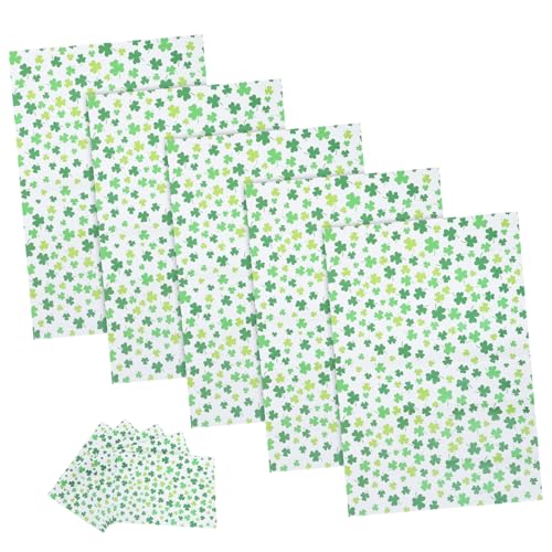 SHERCHPRY 20 Stück Klee-geschenkpapier Weihnachtspapier Grün St Patricks Partyzubehör Irisch St. Patricks Geschenkpapier St. Patricks Day Dekorationen Irland von SHERCHPRY
