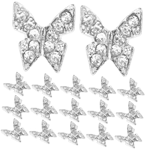 SHERCHPRY 20 Stück Stylisches Teiliges Schmetterling Nagel aus Langlebigem Metall für Nagelkunst Partys und Nagelstudios Hochwertige Niedliche Nagelverzierungen für von SHERCHPRY