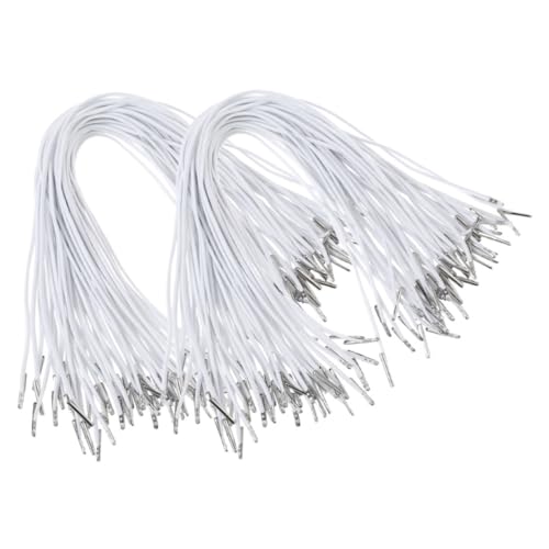 SHERCHPRY 200 Stück Elastische mit Metallenden Dehnbare Kordel für Masken Bastelprojekte Buchbindung für Ausstellungen und Badge Halter von SHERCHPRY
