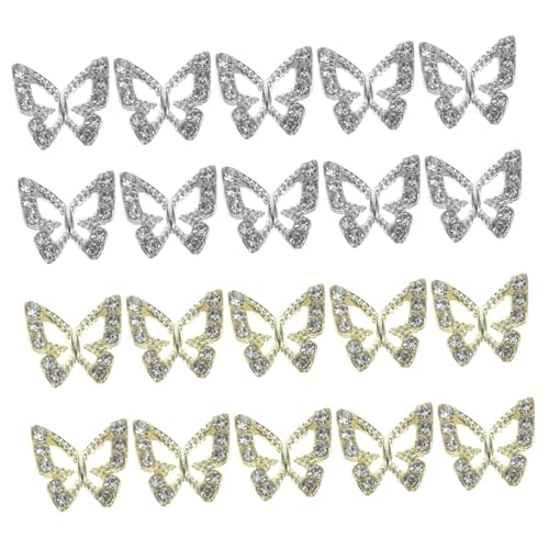 SHERCHPRY 20Stücke Schmetterlingsnagel Strasssteine Exquisite Maniküre Dekorationen Für Nail Art Für Weihnachtsfeiern Hochzeiten Und Besondere Anlässe SHERCHPRY 20Stücke Schmetterlingsnagel Strasssteine Exquisite Maniküre Dekorationen Für Nail Art Für Weihnachtsfeiern Hochzeiten Und Besondere Anlässe von SHERCHPRY