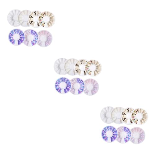 SHERCHPRY 21 Sätze Teiliges Nagel Diy Maniküre Dekoration Halbkreis Perlen Ornament für Einzigartige Nagelkunst Zubehör für Professionelle und Private Anwendungen von SHERCHPRY