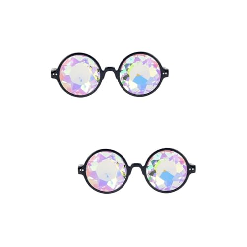 SHERCHPRY 2St fraktale Brille -Brille begeisterte Brille club brille regenbogengläser trippige Brille schnapsgläser Sonnenbrille Beugungsgläser elektronisch Erodieren Kostüme von SHERCHPRY