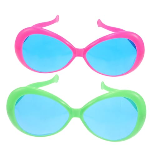 SHERCHPRY 2Stücke Überdimensionale Sonnenbrille für Partys Extravaganter Brillen Spaß für Hawaii Themen Events Bequeme Fotokabinen Requisiten Sommer Strandpartys von SHERCHPRY