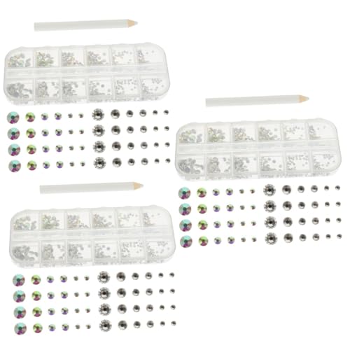 SHERCHPRY 3 Sätze Flatboden -diamantnagelschmuck Nail Strass-kit Flache Strasssteine zum Basteln Nägel Kunst Polieren Nailart-strasssteine Maniküre-strasssteine Uv Glas SHERCHPRY 3 Sätze Flatboden -diamantnagelschmuck Nail Strass-kit Flache Strasssteine zum Basteln Nägel Kunst Polieren Nailart-strasssteine Maniküre-strasssteine Uv Glas von SHERCHPRY