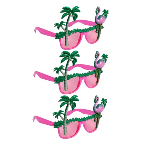 SHERCHPRY 3 Stück Hawaiianische Partybrille Brillen Am Strandpool Neuartige Brillen Für Fotoautomaten Abschlussfeier Brille Sommer Partykleid, Lustige Brille von SHERCHPRY