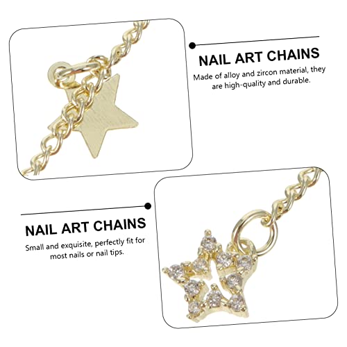 SHERCHPRY 3 Stück Nail Charms Teiliges mit Schleifen Tassel Anhängern Nagelkunst Zubehör für DIY Nail Art Glänzende Kettenanhänger Geeignet für Natürliche und Künstliche Nägel Einfach von SHERCHPRY