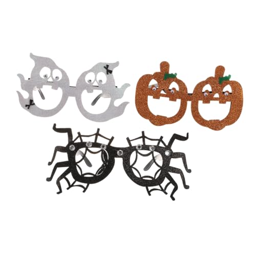 SHERCHPRY 3St Halloween-Brille halloween kinder party halloween kinderparty Halloween-Fotokabinen-Requisiten Kürbis-Party-Gläser schnapsgläser Halloween-Dekor-Gläser Partydeko Gläser Spinne von SHERCHPRY