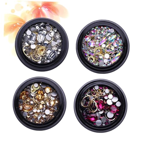 SHERCHPRY 4 Boxen Goldene Nagelstuds Dekoration Metall Strasssteine Verschiedenen Formen für DIY Nagelkunst Mond und Herz Glänzende für Kreative Designs SHERCHPRY 4 Boxen Goldene Nagelstuds Dekoration Metall Strasssteine Verschiedenen Formen für DIY Nagelkunst Mond und Herz Glänzende für Kreative Designs von SHERCHPRY