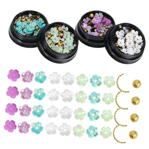 SHERCHPRY 4 Boxen Teiliges Set Blumen Nagelschmuck Diy Nagelkunst Dekoration aus Hochwertigem Harz für Maniküre und Kreative Designs SHERCHPRY 4 Boxen Teiliges Set Blumen Nagelschmuck Diy Nagelkunst Dekoration aus Hochwertigem Harz für Maniküre und Kreative Designs von SHERCHPRY