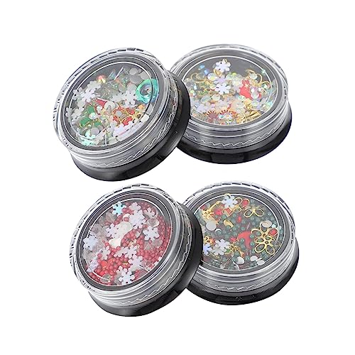 SHERCHPRY 4 Boxen Weihnachts Nail Charms aus Legierung DIY Nageldekorationen für Kreative Nail Art Hochwertige und Langlebige für Festliche Maniküre SHERCHPRY 4 Boxen Weihnachts Nail Charms aus Legierung DIY Nageldekorationen für Kreative Nail Art Hochwertige und Langlebige für Festliche Maniküre von SHERCHPRY