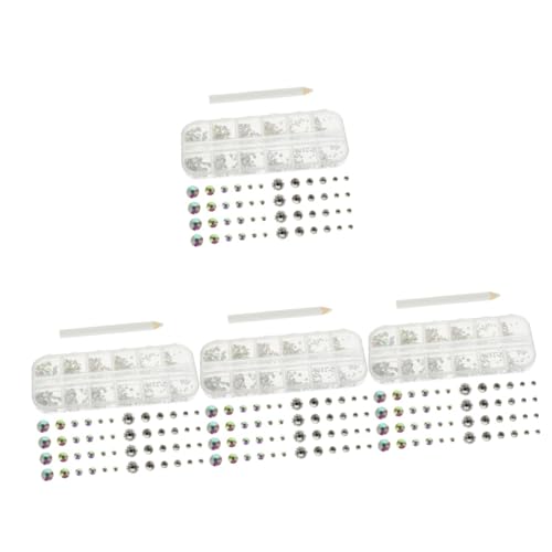 SHERCHPRY 4 Sätze Flatboden -Diamantnagelschmuck Flache Strasssteine zum Basteln UV Maniküre-Strasssteine Nail Strass-Kit Wohnung Nageldekoration Anhänger für Nägel Glas SHERCHPRY 4 Sätze Flatboden -Diamantnagelschmuck Flache Strasssteine zum Basteln UV Maniküre-Strasssteine Nail Strass-Kit Wohnung Nageldekoration Anhänger für Nägel Glas von SHERCHPRY