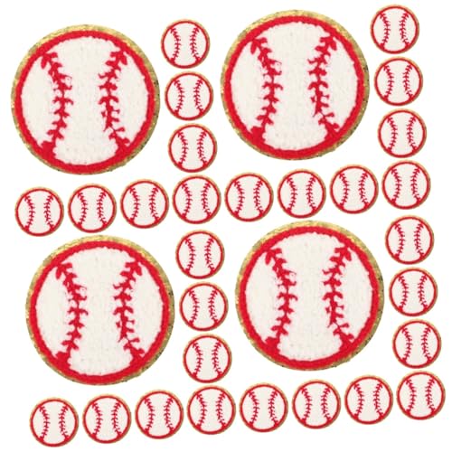 SHERCHPRY 4 Sätze Kleine Hutaufnäher Baseballkappen Baseball Applikation Blau Party Schiebermütze Sport Bestickte Aufnäher Damen Baseballkappe Hutaufnäher Für 15 Stücke * 4 von SHERCHPRY