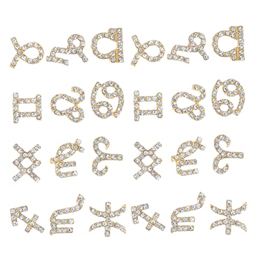 SHERCHPRY 4 Sätze Metall Nagel Charms Mit Strass Designs Für Kreative Nageldekorationen Für Diy Maniküre Und Besondere Anlässe 24 Stück * 4 SHERCHPRY 4 Sätze Metall Nagel Charms Mit Strass Designs Für Kreative Nageldekorationen Für Diy Maniküre Und Besondere Anlässe 24 Stück * 4 von SHERCHPRY