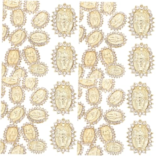 SHERCHPRY 4 Sätze Schmuck Mit Nageldiamanten Nägel Nagelspitzen Nagelkunst Mit Strass Nagelkunst-anhänger Reiz Uv Aufkleber Kawaii Nagelanhänger Nagel-charm-kit Legierung Golden 20 Stück * 4 von SHERCHPRY
