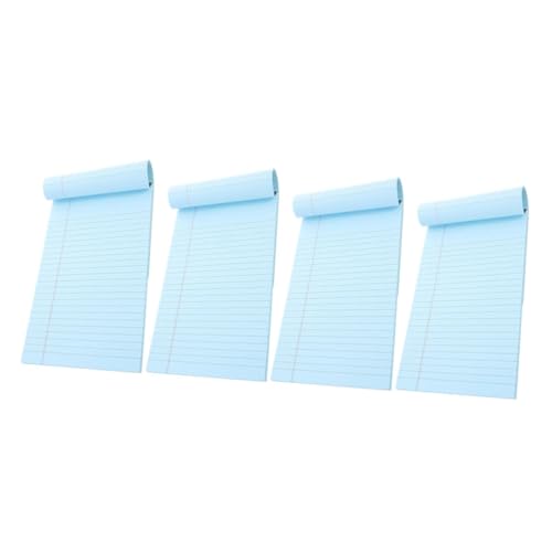 SHERCHPRY 4 Stück Notizbuch Pads Büro Notizblöcke Für Die Arbeit Zu Regiert Legen Klebrig Und Jays Farbe Mit Schmucklos Gefüttert Ausgekleideter Notizblock Nachfüllung Legal Papier Blau von SHERCHPRY