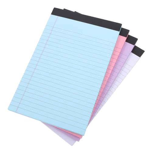 SHERCHPRY 4 Stück Notizbuch Rechtsnotiz juristisches Papier Serverpapier rechtliche Notizbilder Ästhetisches Schulmaterial Unterstreichungsstreifen farbiges liniertes Papier rosa Papier von SHERCHPRY