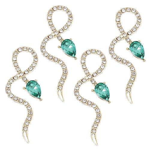 SHERCHPRY 4 Stück Schlangen Nagel Charms Nageldekorationen Diy Nail Art Zubehör für Maniküre und Kreative Designs für Partys und Besondere Anlässe SHERCHPRY 4 Stück Schlangen Nagel Charms Nageldekorationen Diy Nail Art Zubehör für Maniküre und Kreative Designs für Partys und Besondere Anlässe von SHERCHPRY