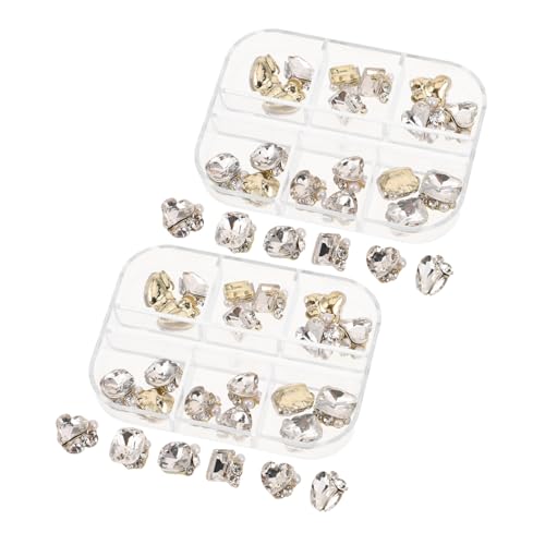 SHERCHPRY 48 Stück Teiliges Transparente Glas-nagelrhinestones Flachrückige Schmucksteine für DIY Nagelkunst Langlebig Glänzend Vielseitig für Hochzeit Party Alltag SHERCHPRY 48 Stück Teiliges Transparente Glas-nagelrhinestones Flachrückige Schmucksteine für DIY Nagelkunst Langlebig Glänzend Vielseitig für Hochzeit Party Alltag von SHERCHPRY
