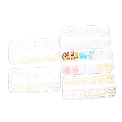 SHERCHPRY 5 Boxen Nail Art Deko Pearl Manicure Ornament Bunte Perlen für Nageldesign Diy Nagelzubehör für Nail Art Projekte SHERCHPRY 5 Boxen Nail Art Deko Pearl Manicure Ornament Bunte Perlen für Nageldesign Diy Nagelzubehör für Nail Art Projekte von SHERCHPRY