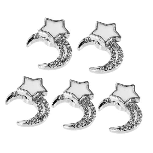 SHERCHPRY 5 Stck. Stern Mond Nagelcharms Dekorative Metall Nail Art Verzierungen für Diy Nageldesign Glänzende Effekte für Maniküre SHERCHPRY 5 Stck. Stern Mond Nagelcharms Dekorative Metall Nail Art Verzierungen für Diy Nageldesign Glänzende Effekte für Maniküre von SHERCHPRY