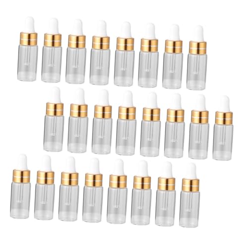 SHERCHPRY 50 Stück Klare Glasflaschen für Ätherische Öle Nachfüllbare Tropfflaschen mit Pipette für Reisen Aromatherapie und Duftöl Mischungen von SHERCHPRY