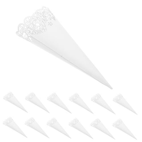 SHERCHPRY 50 Stück Weiße Herzförmige Hohlpapier Tüten für Hochzeiten Blütenblätter und Süßigkeitenhalter für Partys und Feiern SHERCHPRY 50 Stück Weiße Herzförmige Hohlpapier Tüten für Hochzeiten Blütenblätter und Süßigkeitenhalter für Partys und Feiern von SHERCHPRY
