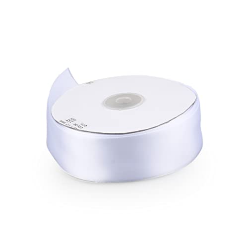 SHERCHPRY 50M Geschenkband Weißes Grosgrain Band Geschenkverpackungen Bastelprojekte und Haarschleifen Hochwertiges Curling Band von SHERCHPRY