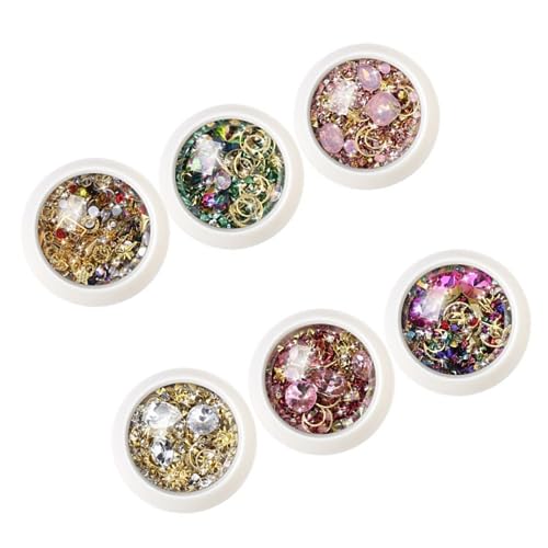 SHERCHPRY 6 Sätze Teiliges Strass Nagelkunst Set Diy Maniküre Dekoration für Langlebige und Leichte Nail Art Zubehör Einzigartiges Design für Professionelle und Private Anwendungen SHERCHPRY 6 Sätze Teiliges Strass Nagelkunst Set Diy Maniküre Dekoration für Langlebige und Leichte Nail Art Zubehör Einzigartiges Design für Professionelle und Private Anwendungen von SHERCHPRY